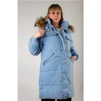 Удлиненная парка с капюшоном, арт 618,