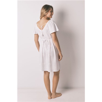 Camisón "maternity" algodón azul volante