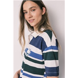 Pijama Hello Kitty manga corta algodón polo rayas