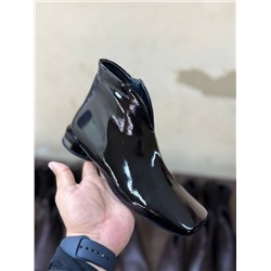 Ботинки черный лак байка