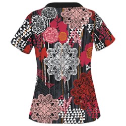 UA Desert Flower Black Scrub Top