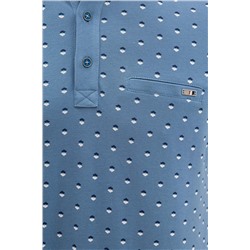 Erkek İndigo Polo Yaka Tişört