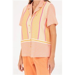 Kadın Turuncu Kısa Kollu Gömlek