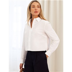 Укороченная блузка из формоустойчивого хлопка