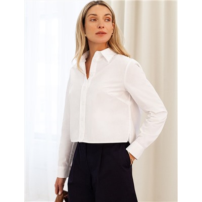 Укороченная блузка из формоустойчивого хлопка