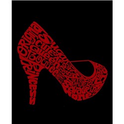 LA Pop Art Women's Word Art Crewneck High Heel Sweatshirt