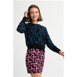 Jersey punto jacquard apeluchado