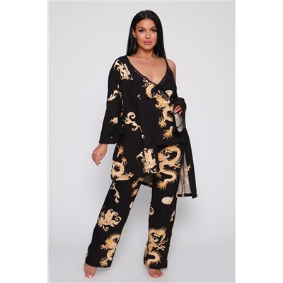 Пеньюар тройка Драконы 929