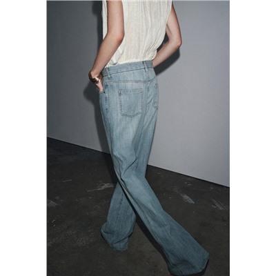 ZW COLLECTION LOW-RISE FLARE JEANS