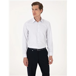 Mavi Kareli Slim Fit Uzun Kollu Gömlek