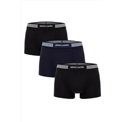 Pierre Cardin Modal 3'lü Paket Siyah Lacivert Boxer 4.q.7.k.1.k