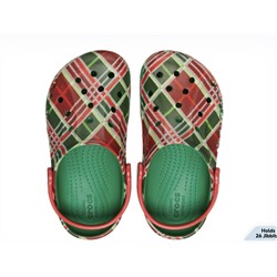 Kids’ Baya Holiday Plaid Clog