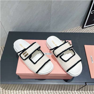 Вязанные шлепки МИУ МИ*У