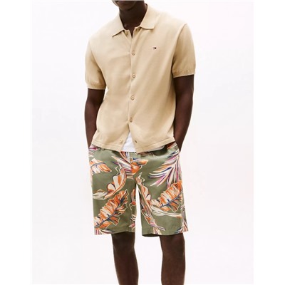 Relaxed Fit 7" Banana Leaf Print Short