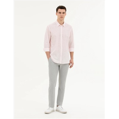 Gri Slim Fit Jogger Kanvas Pantolon