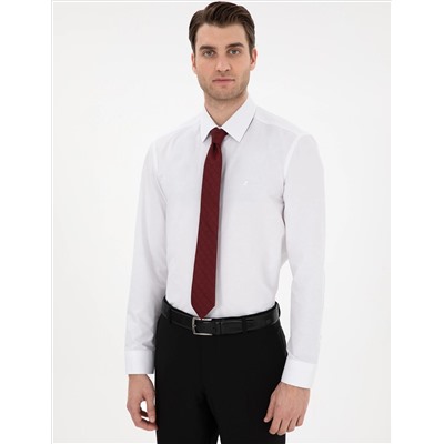 Beyaz Regular Fit Uzun Kollu Basic Gömlek