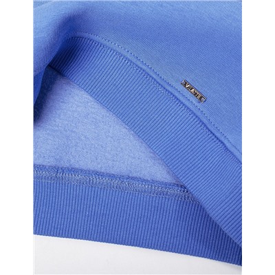 Свитшот из теплого футера-трехнитки с принтом фольгой