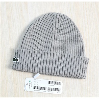 Осенне-зимняя теплая вязаная шапка ЛАКОСТ*Е