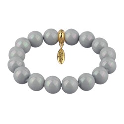 Браслет (Майорка 12мм голубая; покрытие золото), Есть комплект