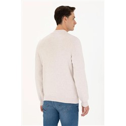 Erkek Taş Melanj Triko Hırka