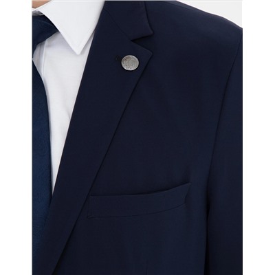 Lacivert Esnek Fit Blazer Ceket
