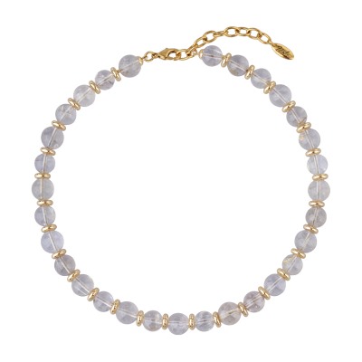 Колье Терра (волосатик 10-11мм; покрытие золото) 41-46см, Есть комплект