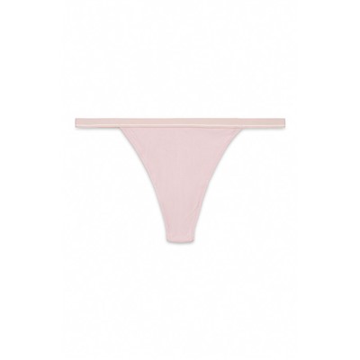 Tanga algodón rib rosa