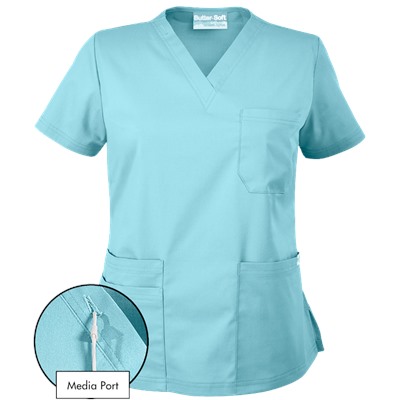 UA Butter-Soft STRETCH V-Neck Media Scrub Top
