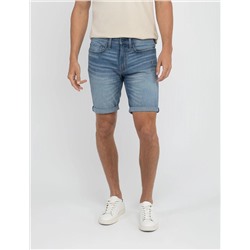 SLIM STRAIGHT 5 POCKET CUFFED DENIM SHORT