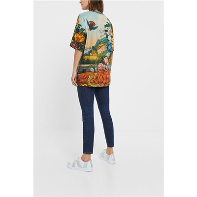 Camiseta oversize floral