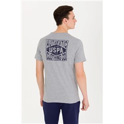 Erkek Gri Melanj Bisiklet Yaka Tişört