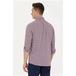 Erkek Saks Uzun Kollu Gömlek