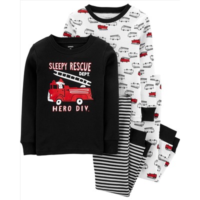 Carter's | Toddler 4-Piece 100% Snug Fit Cotton PJs