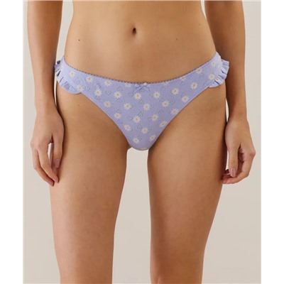 Tanga de algodón calado