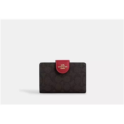 Medium Corner Zip Wallet In Signature Canvas