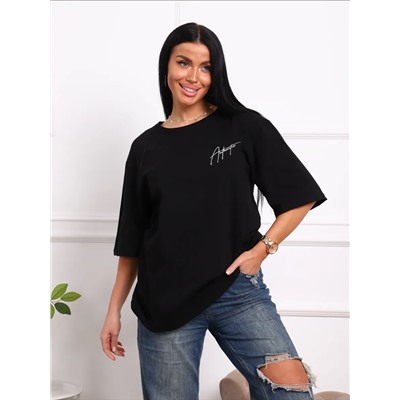 Футболка с надписью на груди и на спине, Арт.813