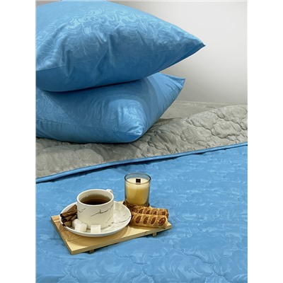 Комплект постельного белья с одеялом New Style КМ-030 голубой-серый