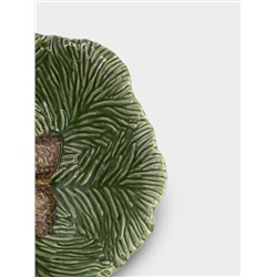 Салатник, 19х7 см, 550 мл, керамика D, зеленый, Шишки на еловой ветке,Fir branch