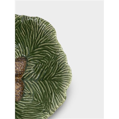 Салатник, 19х7 см, 550 мл, керамика D, зеленый, Шишки на еловой ветке,Fir branch