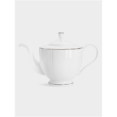 Сервиз чайный, 6 перс, 14 пр, фарфор F, белый, с серебристым кантом, Lotus silver