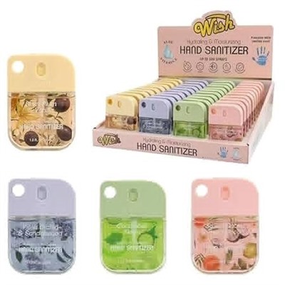 Wish Hand Sanitizer Spray Travel Size 40-Pack, 1.2 FL OZ (35mL) Each – Vanilla, Sandalwood, Fresh Coconut, Macadamia – Hydrating & Moisturizing Formula.(40 Pack)