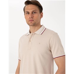Bej Slim Fit Polo Yaka Tişört