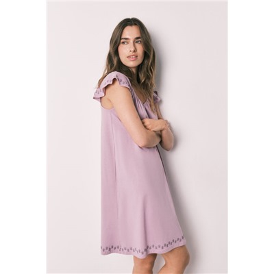 Camisón corto 100% algodón rosa