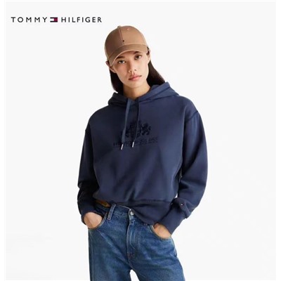 Толстовка для пары из плотного флиса с изысканной вышивкой Tommy Hilfige*r  ОРИГИНАЛ!