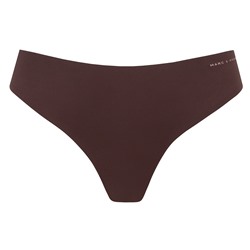 W26-1091-K1-STO-SZ Thongs, Бесшовные трусы-стринги со средней линией талии. Технология «Sewfree»., коричневый, 57% полиамид, 37% эластан, 6% хлопок