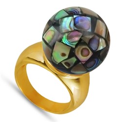 Кольцо (гелиотис 16мм; покрытие золото), Есть комплект