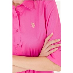 Kadın Pembe Uzun Kollu Basic Gömlek