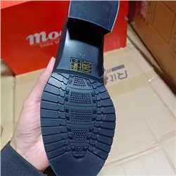 Экспорт в Россию. Кожаные демисезонные сапоги с круглым носком на толстом каблуке. Тоф*а