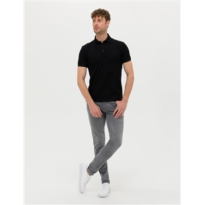 Siyah Slim Fit Merserize Tişört