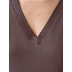 Ярусное платье А силуэта с V вырезом из 100% премиального хлопка